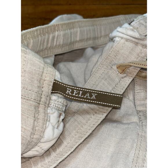 Mens Tommy Bahama Relax 100%‎ Linen Light Cream Beige Cargo Shorts Size Large - Picture 5 of 11